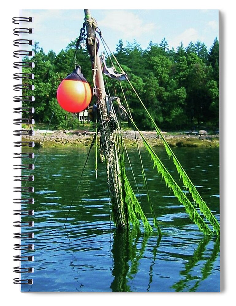 Sunk Spiral Notebook featuring the photograph Used boat for sale by Fred Bailey