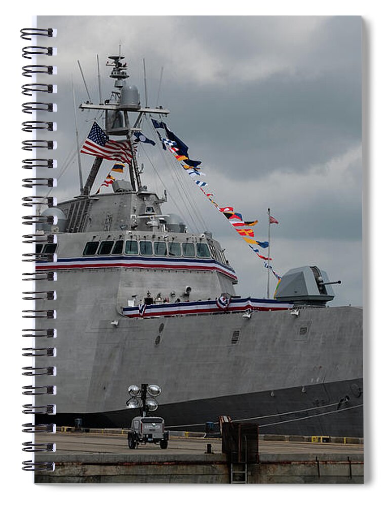 Uss Charleston Spiral Notebook featuring the photograph USS Charleston by Dale Powell