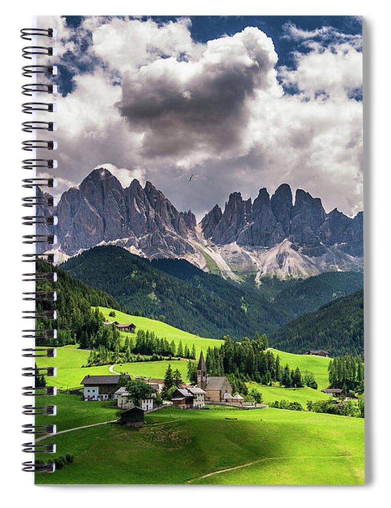 Europe Spiral Notebook featuring the photograph Val di Funes by Andrei Dima