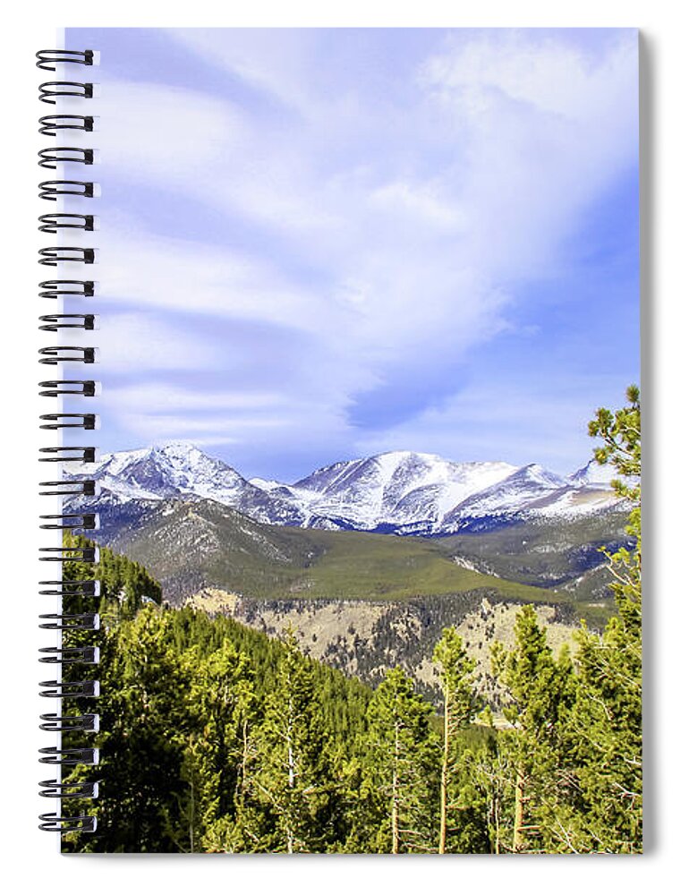 Dawn Richards Spiral Notebook featuring the photograph Valley View of the Rocky Mountains by Dawn Richards