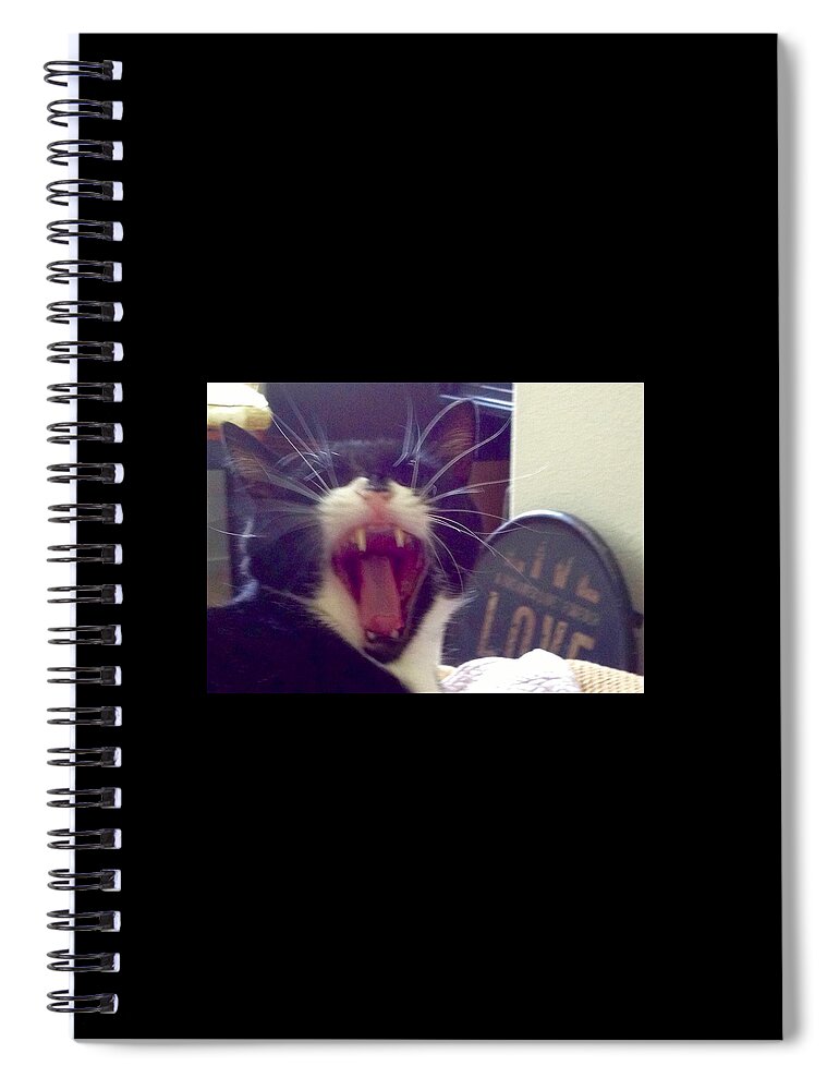 Elvis Spiral Notebook featuring the photograph Scary Vampire Yawn by Debra Grace Addison