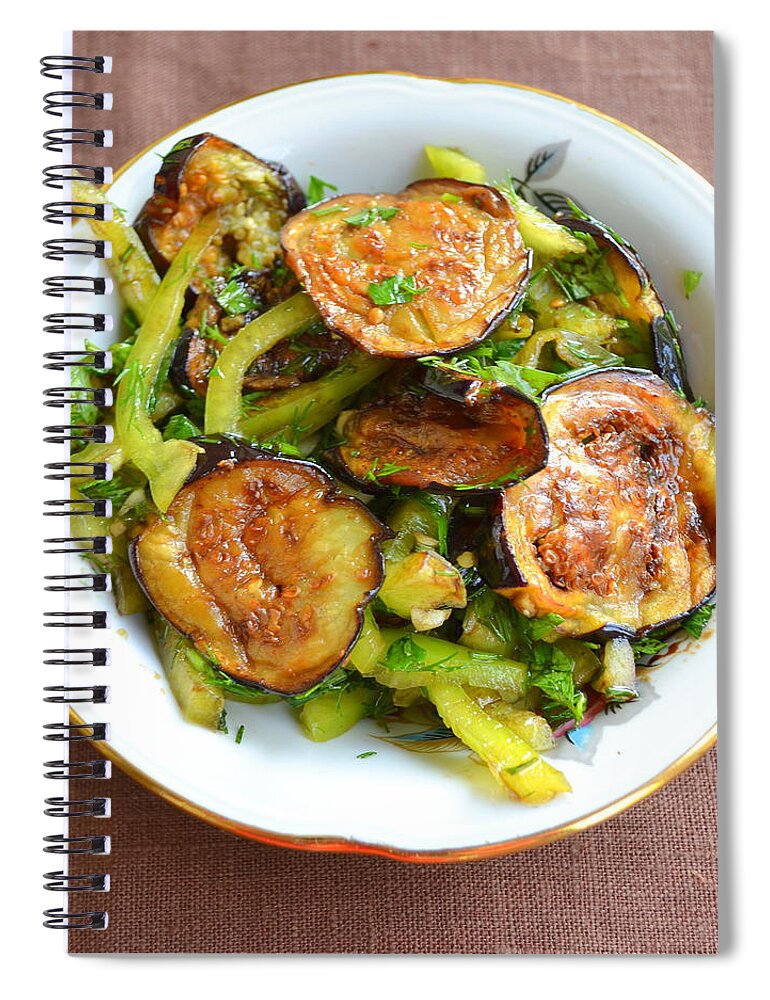 Garlic Spiral Notebook featuring the photograph Vegan Salad by Amigo4488@yahoo.com