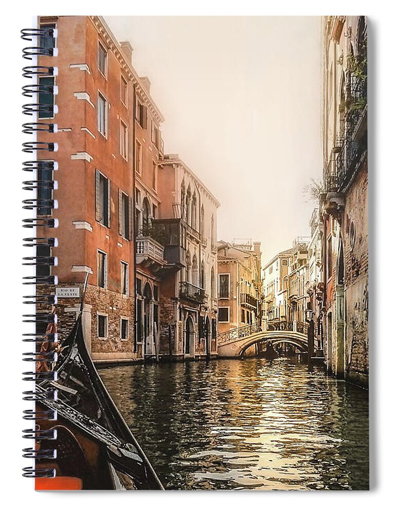 Canal Spiral Notebook featuring the photograph Venice by Anamar Pictures