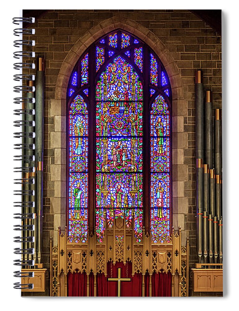 Church Spiral Notebook featuring the photograph Vermont St UMC by Allin Sorenson