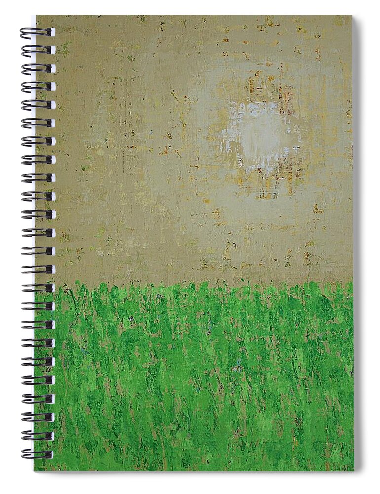 Equinox Spiral Notebook featuring the painting Vernal Equinox original painting by Sol Luckman