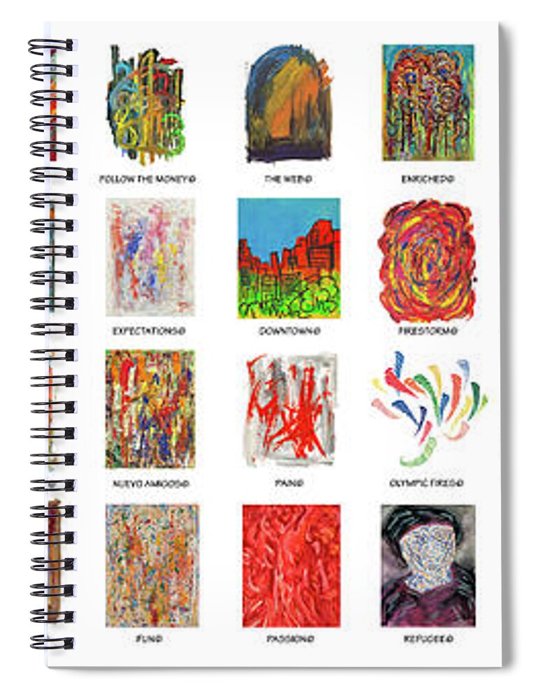 Collage Spiral Notebook featuring the painting Advertisement by Bjorn Sjogren