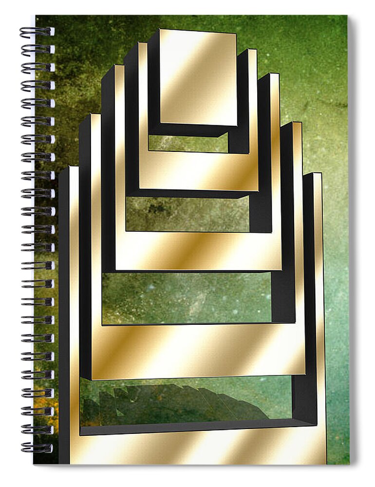 Staley Spiral Notebook featuring the digital art Vertical Design 2 by Chuck Staley