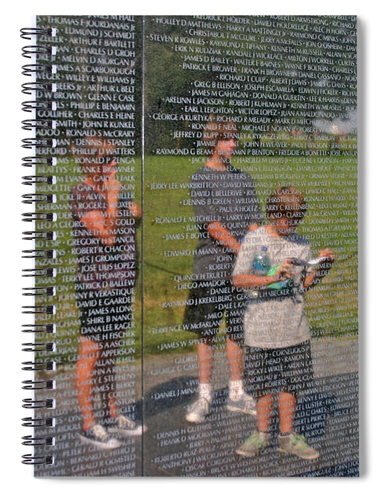 Vietnam Spiral Notebook featuring the photograph Reflecting Upon the Fallen by Anthony Jones