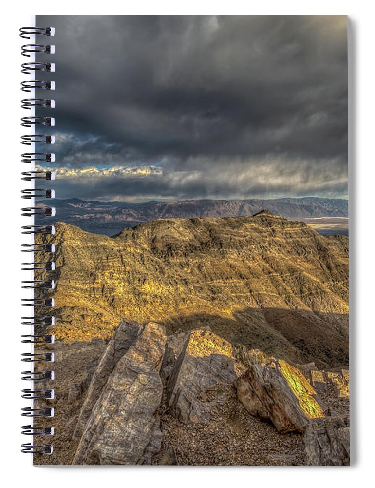 Aguereberry Point Spiral Notebook featuring the photograph View of Death Valley from Aguerreberry Point by Constance Puttkemery