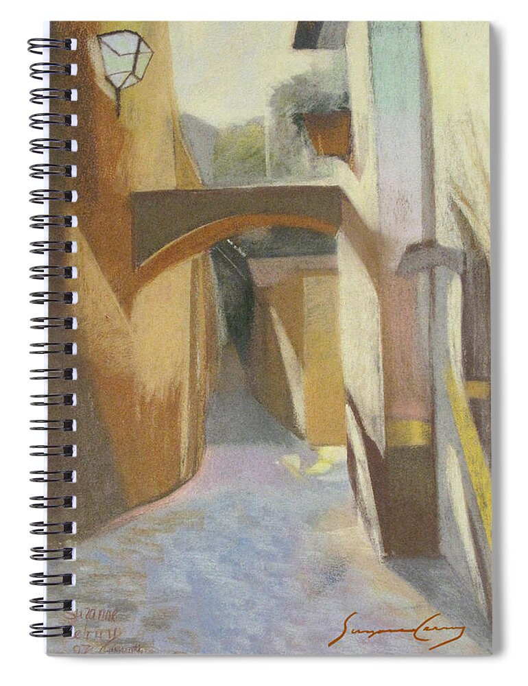 Architecture Spiral Notebook featuring the painting View of Italian Arch by Suzanne Giuriati Cerny