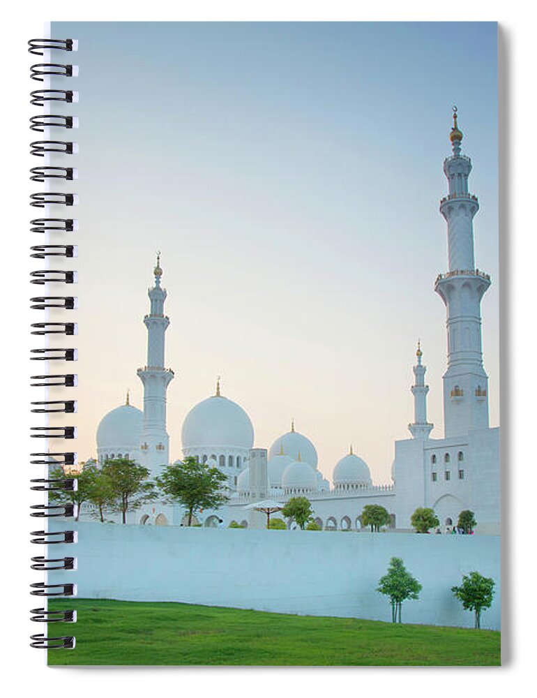 Grass Spiral Notebook featuring the photograph View Of Mosque by Grant Faint