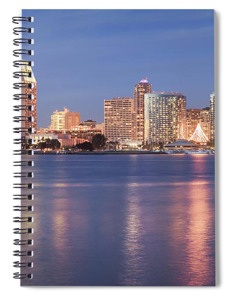 Tranquility Spiral Notebook featuring the photograph View Of San Diego From Coronado by Enzo Figueres