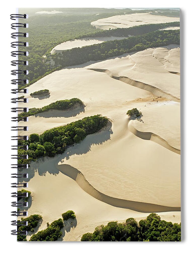 Ip_10274848 Spiral Notebook featuring the photograph View Of Sand Island, Fraser Island, Queensland, Australia by Lukas Larsson Jalag