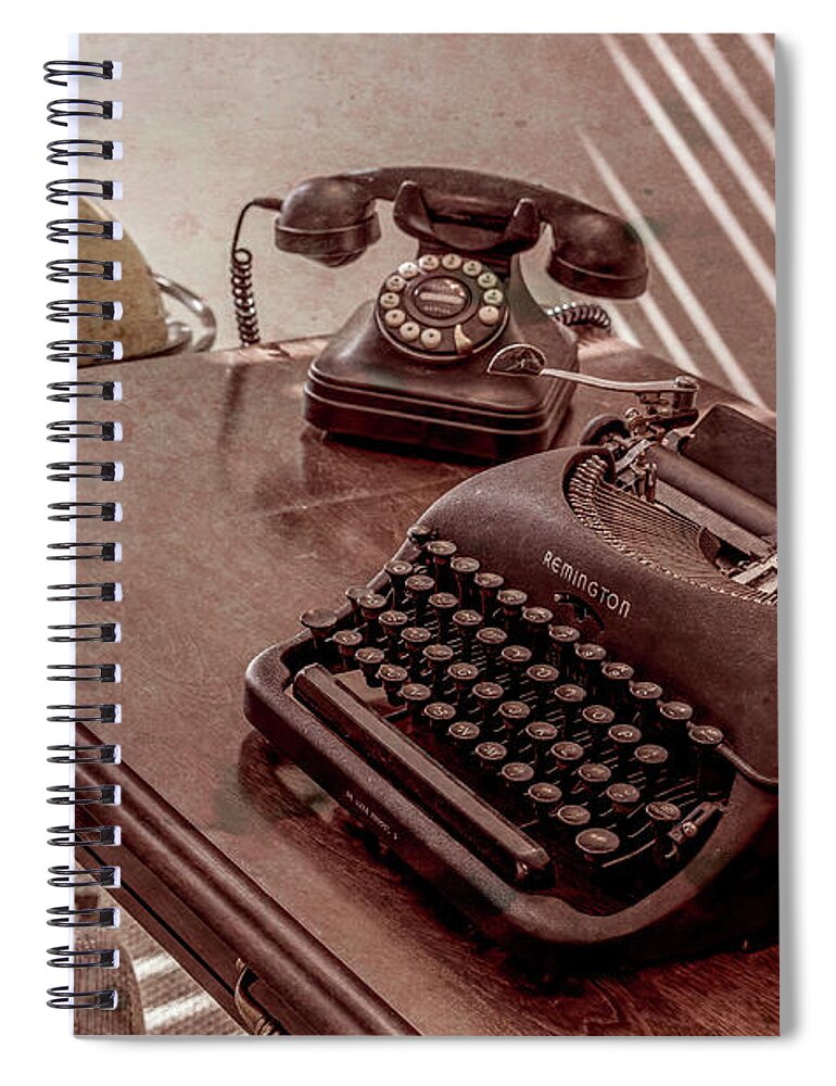 Yesterday Spiral Notebook featuring the photograph Vintage by Marcy Wielfaert