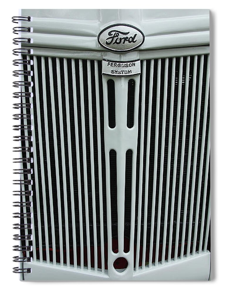Ford Spiral Notebook featuring the photograph Vintage Tractor Front End by Mike Eingle