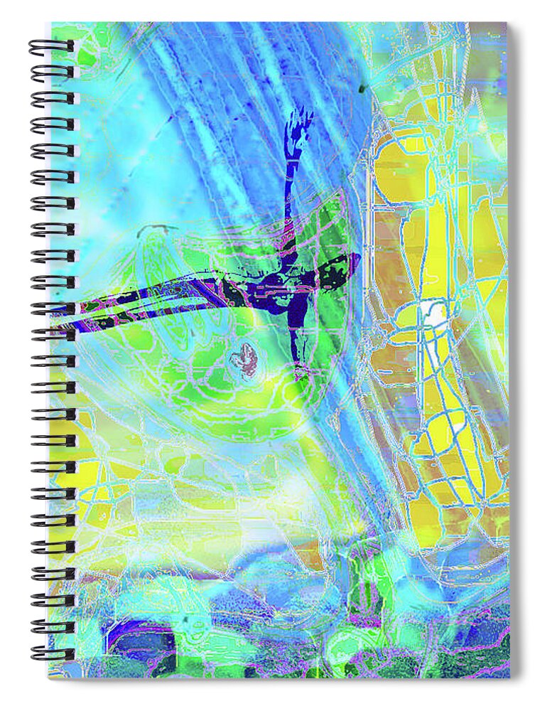Sunrise Spiral Notebook featuring the digital art Visions at Sea by Alexandra Vusir