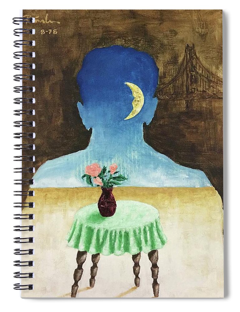 Ricardosart37 Spiral Notebook featuring the painting Visions of Romance by Ricardo Penalver deceased