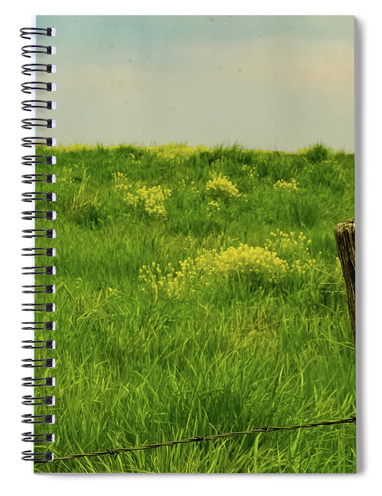 Wah'kon-tah Spiral Notebook featuring the photograph Wah'Kon-tah Prairie by Al Griffin