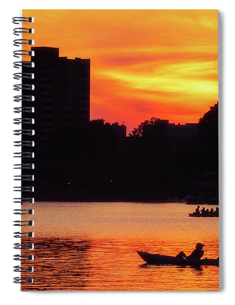 Boston Spiral Notebook featuring the photograph Waiting 4th by Sylvia J Zarco