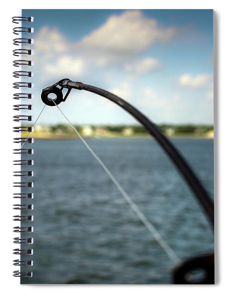 Atlantic Ocean Spiral Notebook featuring the photograph Waiting On A Bite by Greg and Chrystal Mimbs
