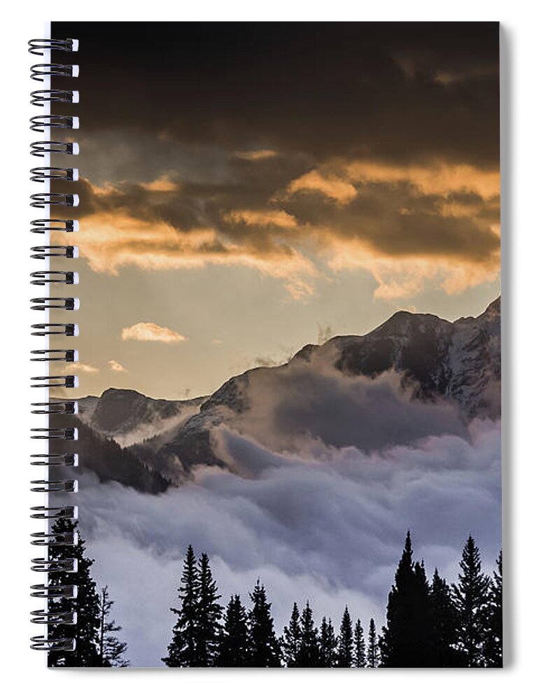 Clouds Spiral Notebook featuring the photograph Waiting on the Sun by Dennis Dempsie