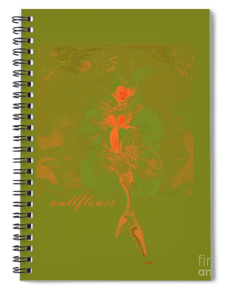 Square Spiral Notebook featuring the mixed media Wallflower or Ballet Dancer No.4 by Zsanan Studio