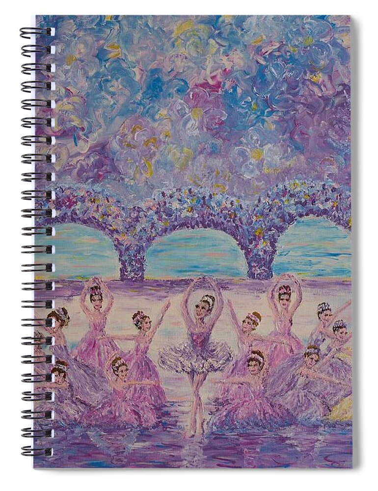 Ballet Spiral Notebook featuring the painting Waltz of the Flowers by Linda Donlin