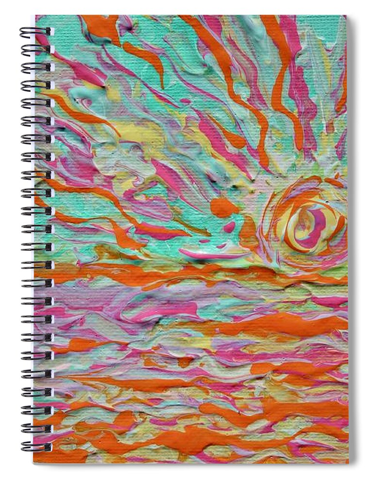 Morning Sun Spiral Notebook featuring the painting Warm Beginnings by Jacqueline Athmann