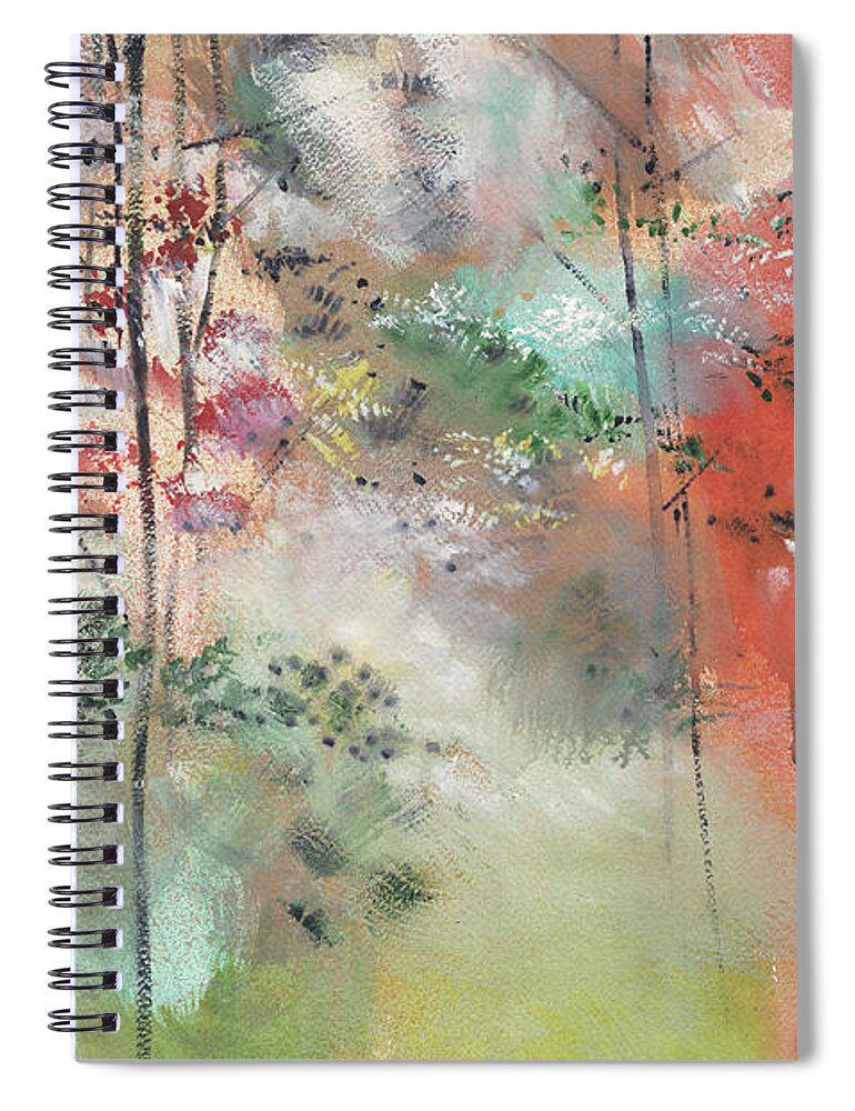 Nature Spiral Notebook featuring the painting Warm Regards by Anil Nene