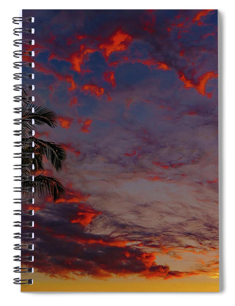 Hawaii Spiral Notebook featuring the photograph Warm Sky by John Bauer