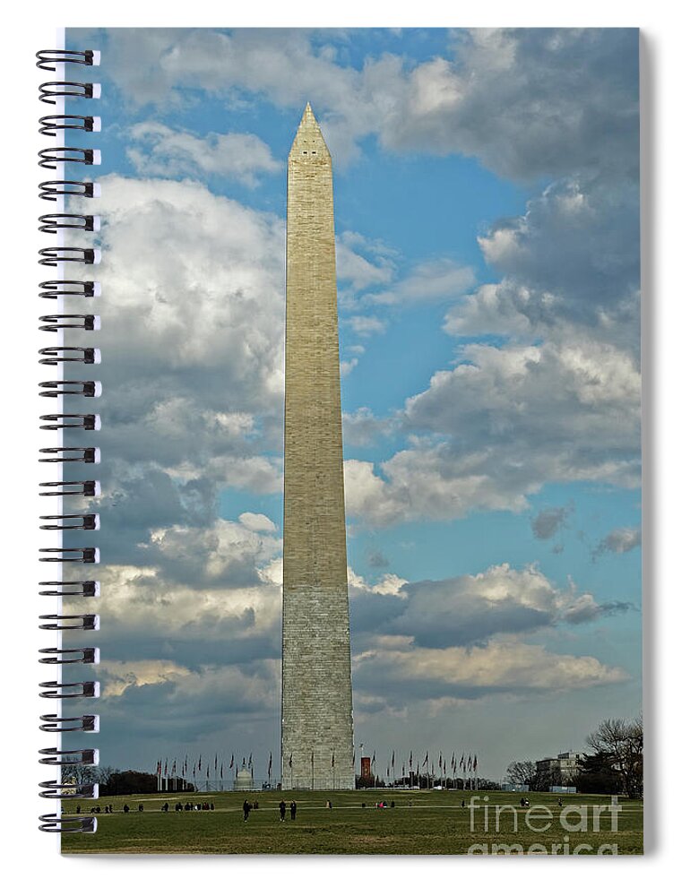 Washington Monument Spiral Notebook featuring the photograph Washington Monument Cloud Break by Natural Focal Point Photography