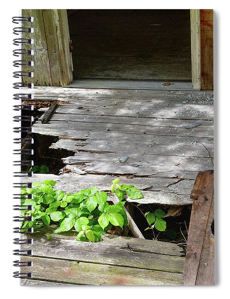 Step Spiral Notebook featuring the photograph Watch That First Step by Phil Perkins