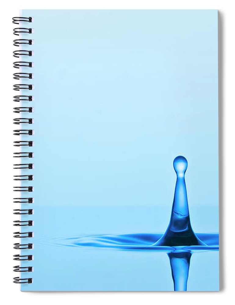 Emergence Spiral Notebook featuring the photograph Water Drop Rebounding by Kim Westerskov