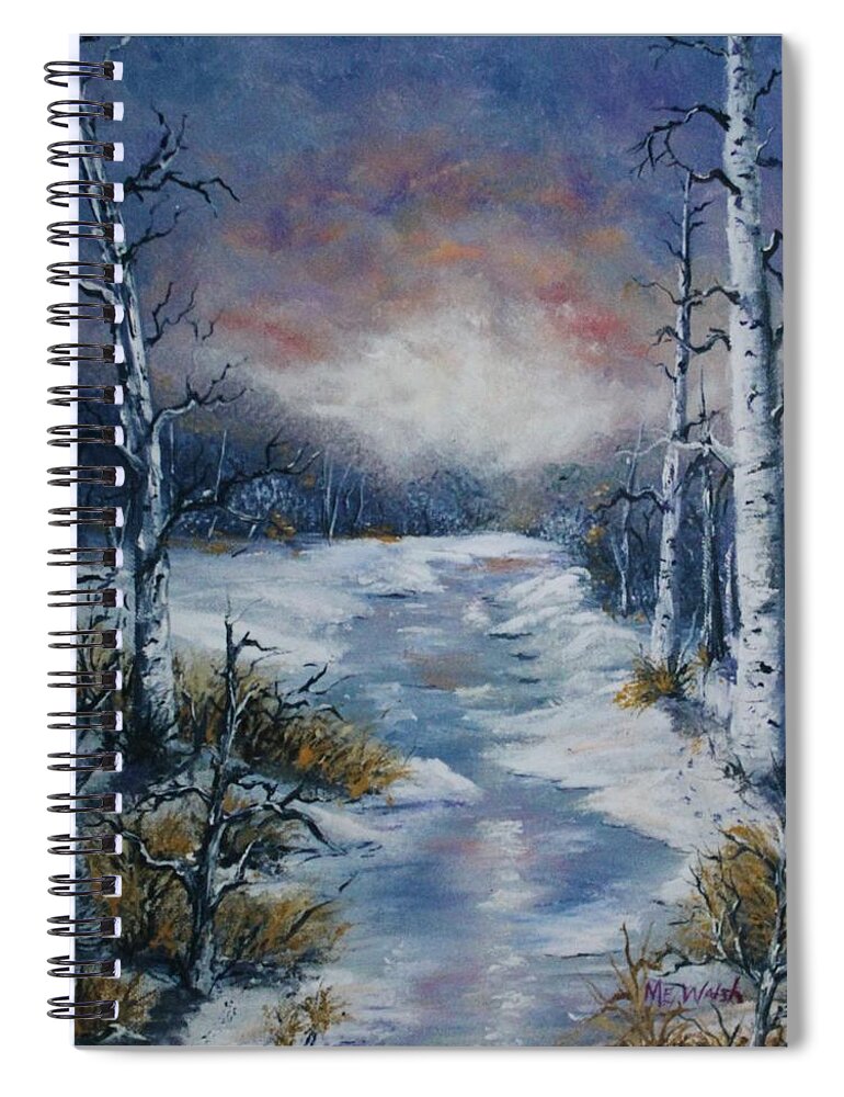 Landscape Spiral Notebook featuring the painting Water music by Megan Walsh