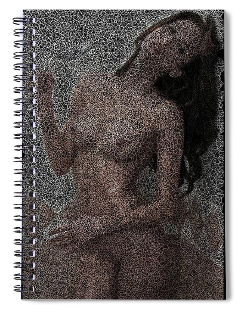 Vorotrans Spiral Notebook featuring the digital art Water Noise by Stephane Poirier