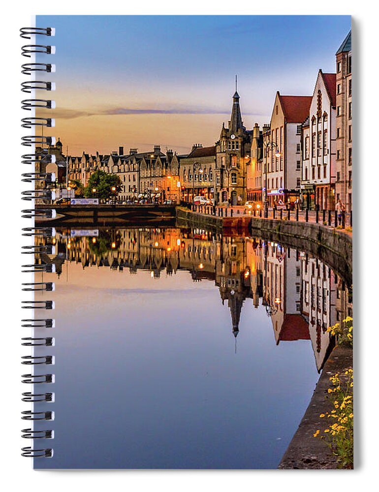 Edinburgh Spiral Notebook featuring the photograph Water of Leith Walkway by David Meznarich
