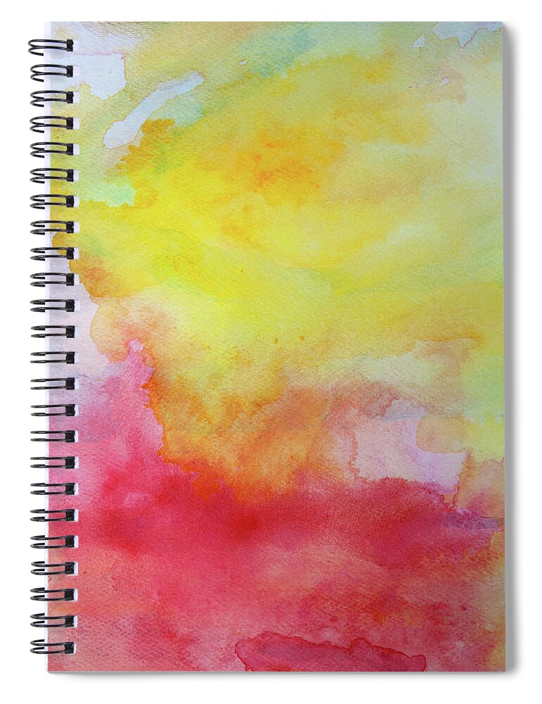 Watercolor Painting Spiral Notebook featuring the digital art Watercolor Background by Stellalevi