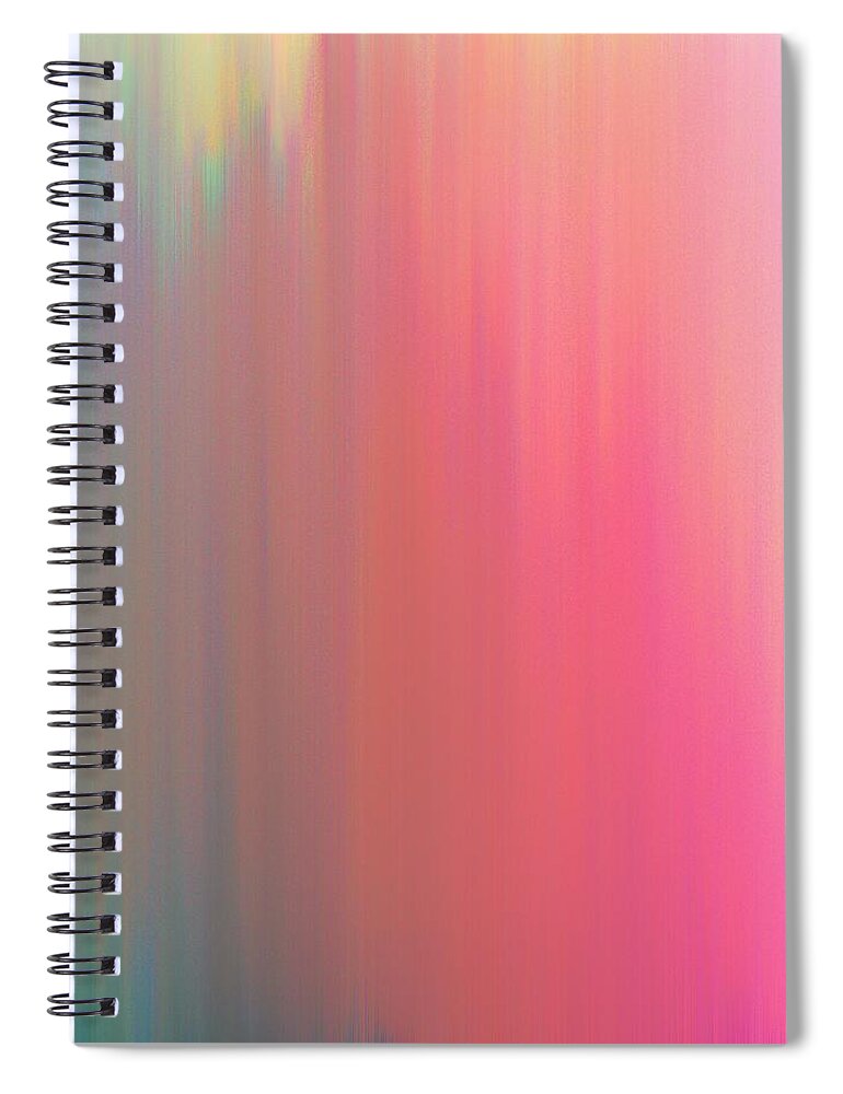 Watermelon Spiral Notebook featuring the digital art Watermelon blush Abstract by Itsonlythemoon -
