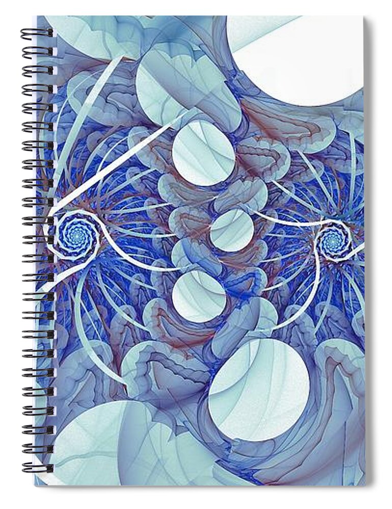 Abstracted From Romaines Revenge Spiral Notebook featuring the digital art Waterworld by Doug Morgan