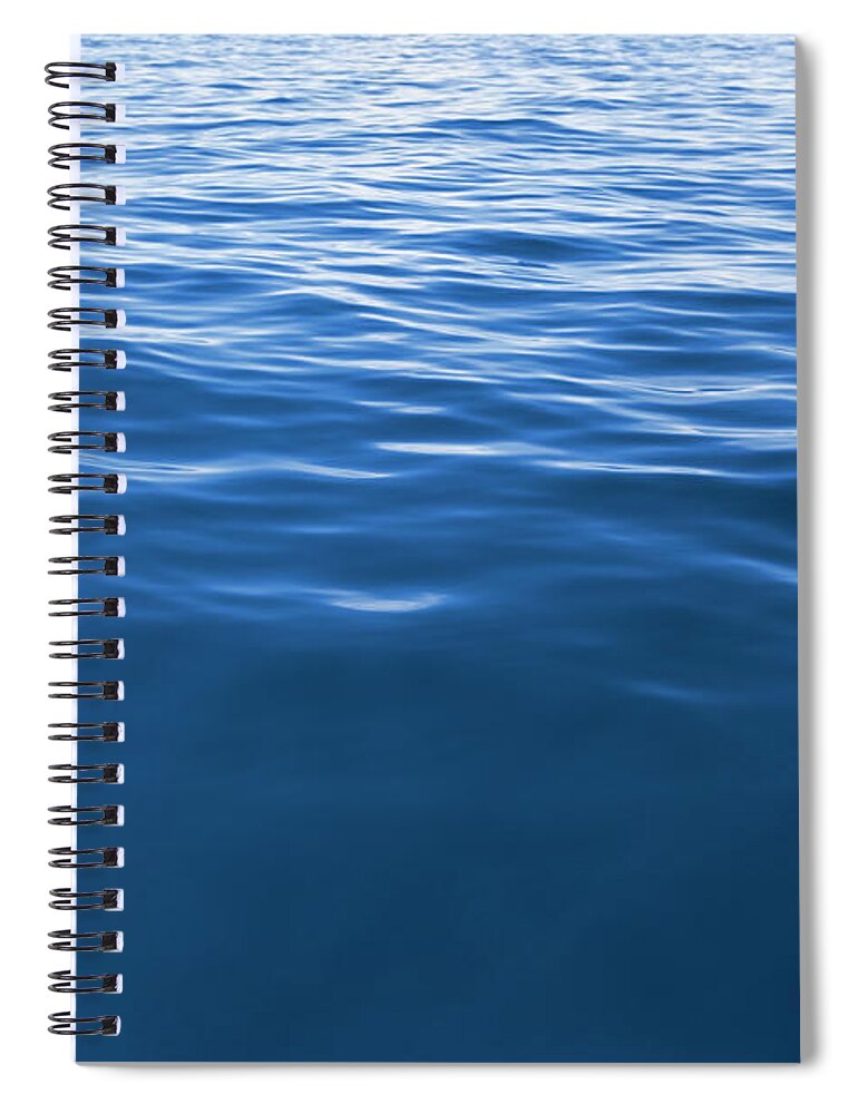 Waving Spiral Notebook featuring the photograph Wave Texture Background - Deep Blue Xxxl by 4fr