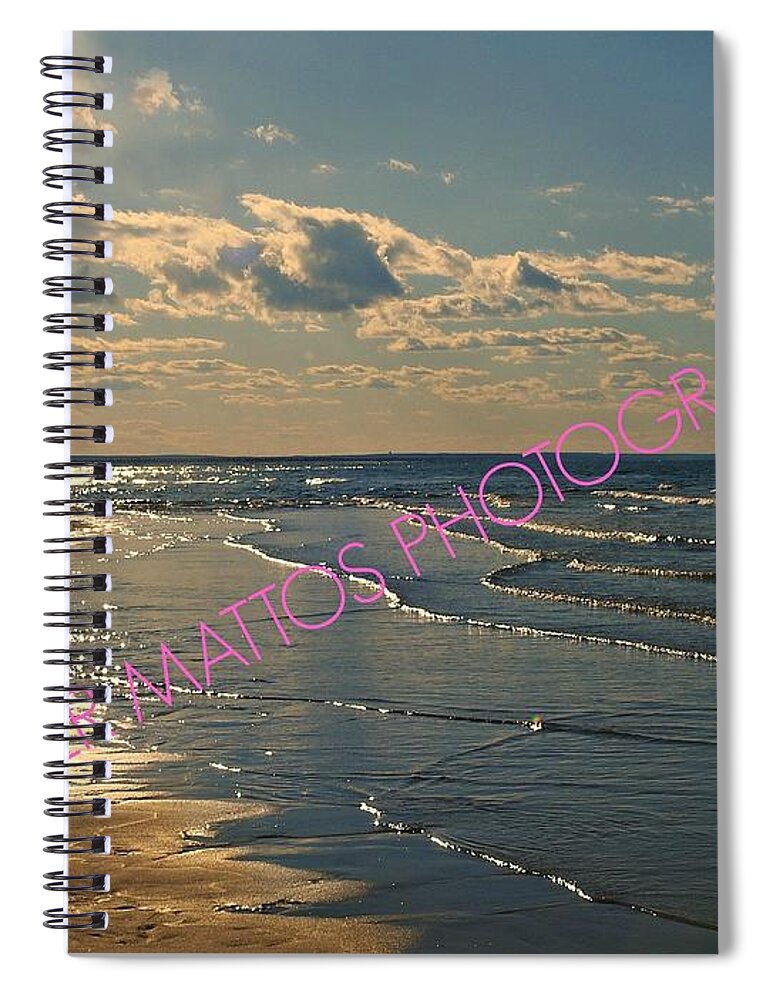 Ocean Spiral Notebook featuring the photograph Waves of Glass by Heather M Photography
