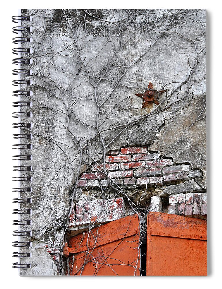 Old Construction Spiral Notebook featuring the photograph Weathered by Randall Dill