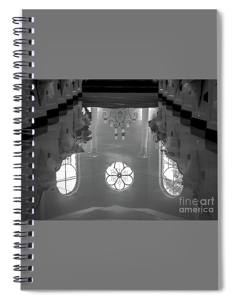 Wedding Chapel Reflections Spiral Notebook featuring the photograph Wedding Chapel Reflections  by Imagery by Charly