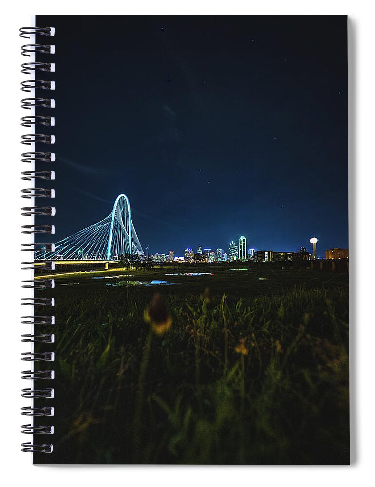 West Spiral Notebook featuring the photograph West Dallas Flower by Peter Hull