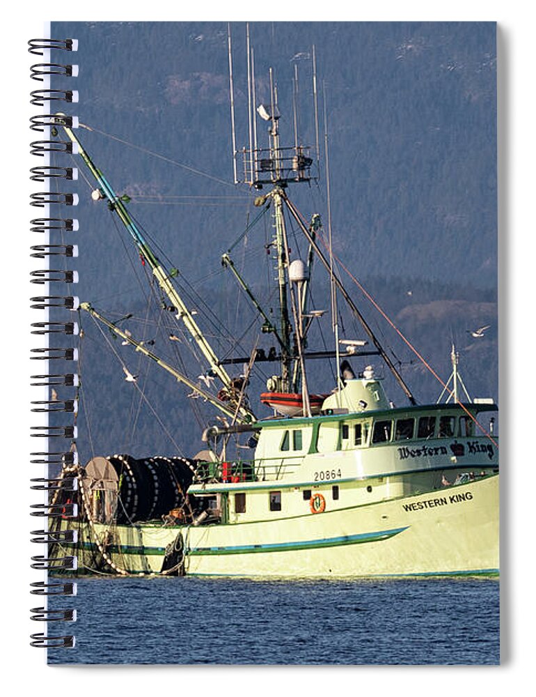 Western King Spiral Notebook featuring the photograph Western King Off Madrona by Randy Hall