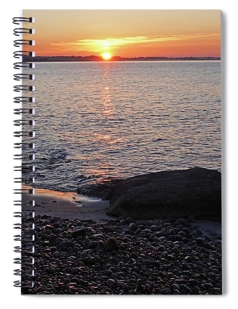 Westport Spiral Notebook featuring the photograph Westport City Beach Sunrise Westport MA Golden Sunrise by Toby McGuire