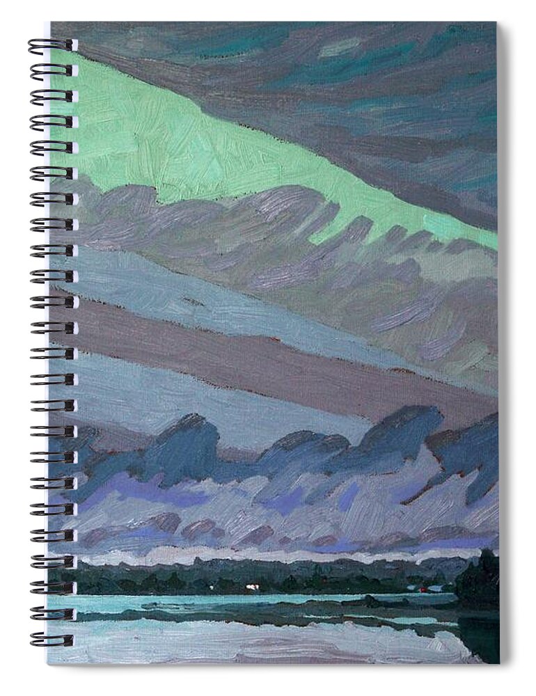2243 Spiral Notebook featuring the painting Wet June Morning by Phil Chadwick