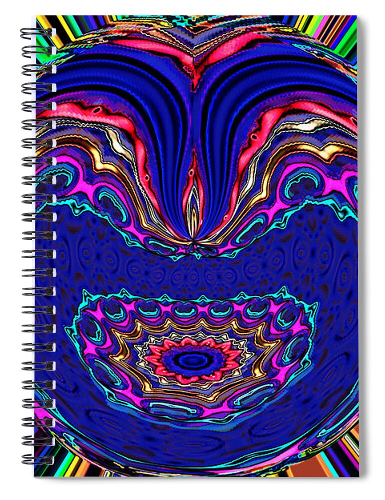Sunburst Spiral Notebook featuring the digital art What do You See? by Kae Cheatham