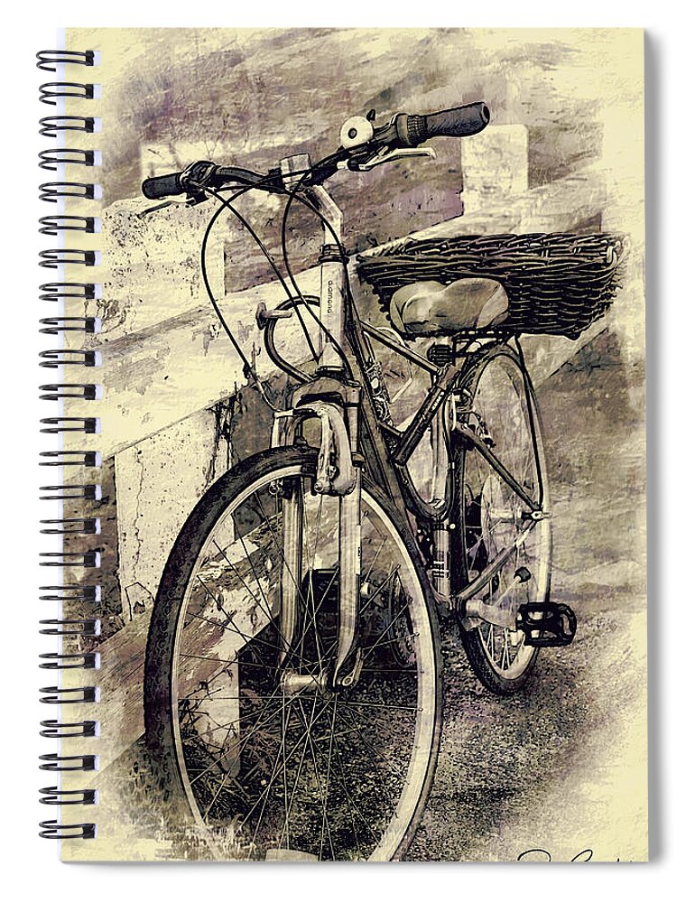 Bicycle Spiral Notebook featuring the photograph Wheels At Rest by Rene Crystal