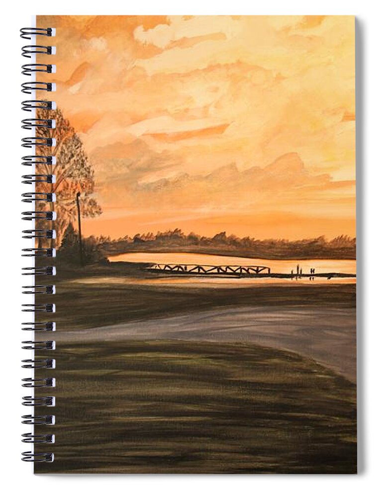 Prints Spiral Notebook featuring the painting Where the Road Leads you by Barbara Donovan